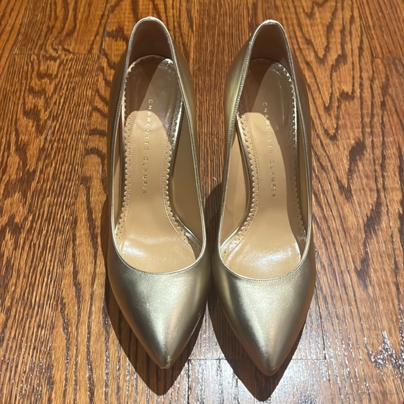 Charlotte Olympia Gold Heels - Picture 2 of 9